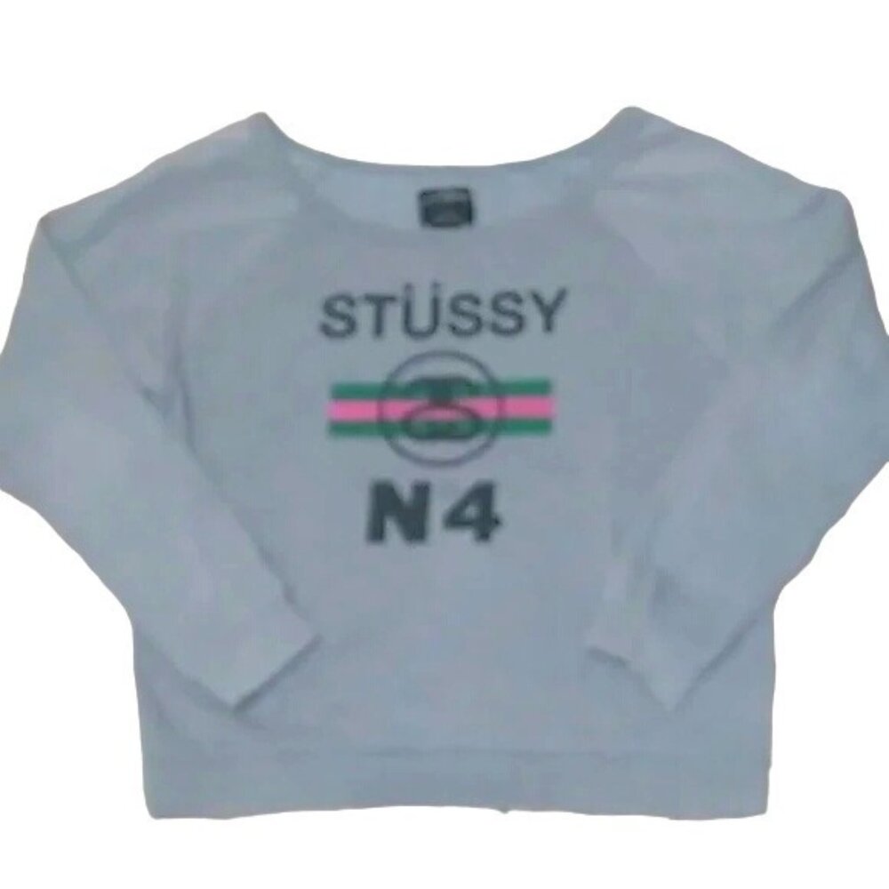 Stussy Gray Logo Crewneck Sweatshirt
